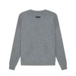 Essentials Overlapped Gray Sweater