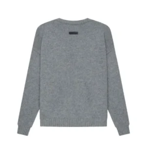 Essentials Overlapped Gray Sweater